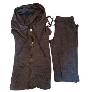 Splendid Navy Lounge Pants & Zip-Up with Hoodie Set